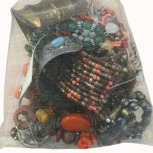 Jewelry Lot Wearable Boho Beaded Bracelets Earrings Cuffs Earthy Fall Neutral